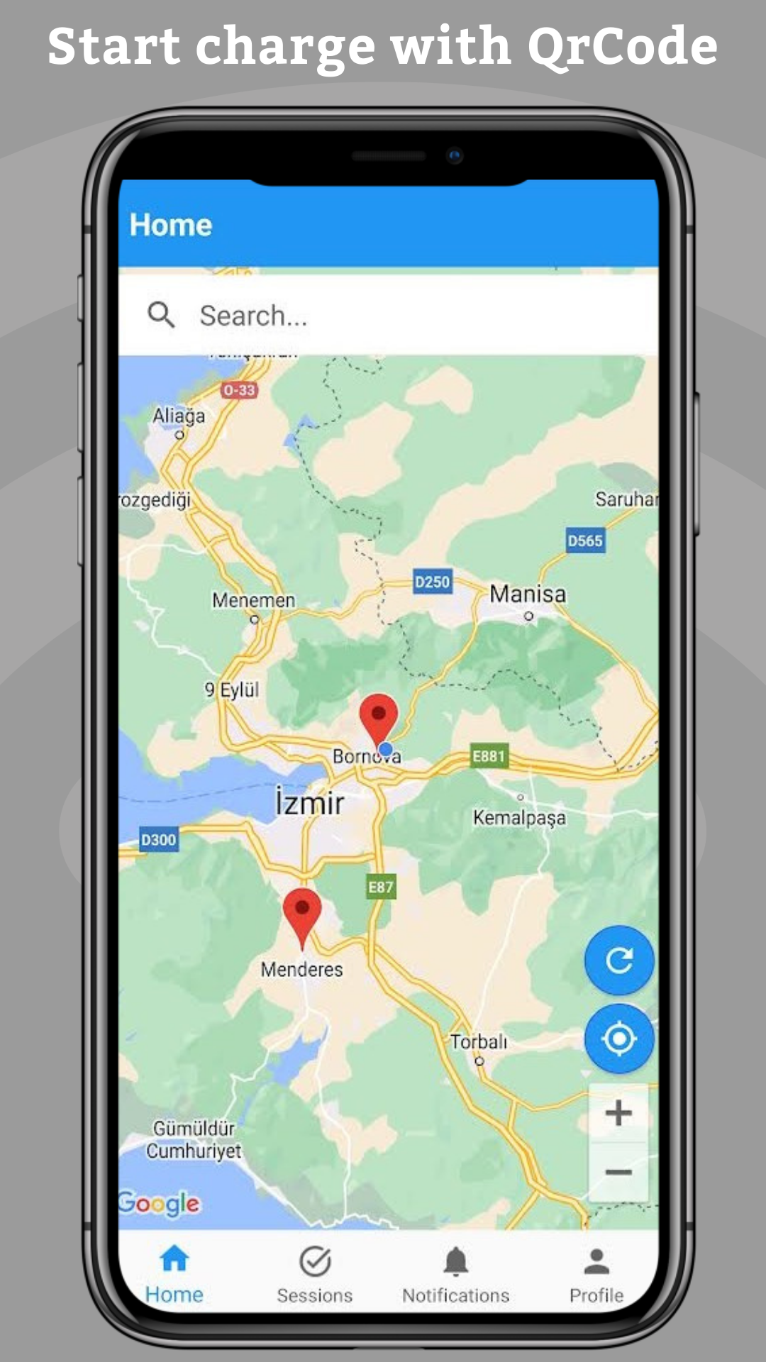 Mobil Apps - Start charge with qrcode